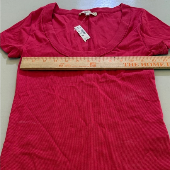 Madewell (Re)generative Cotton Ribbed Scoopneck Tee Size XS - Picture 6 of 13